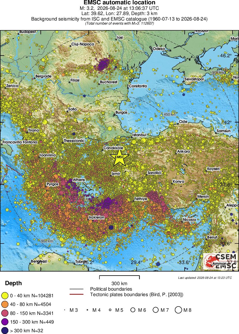 wide historical seismicity
