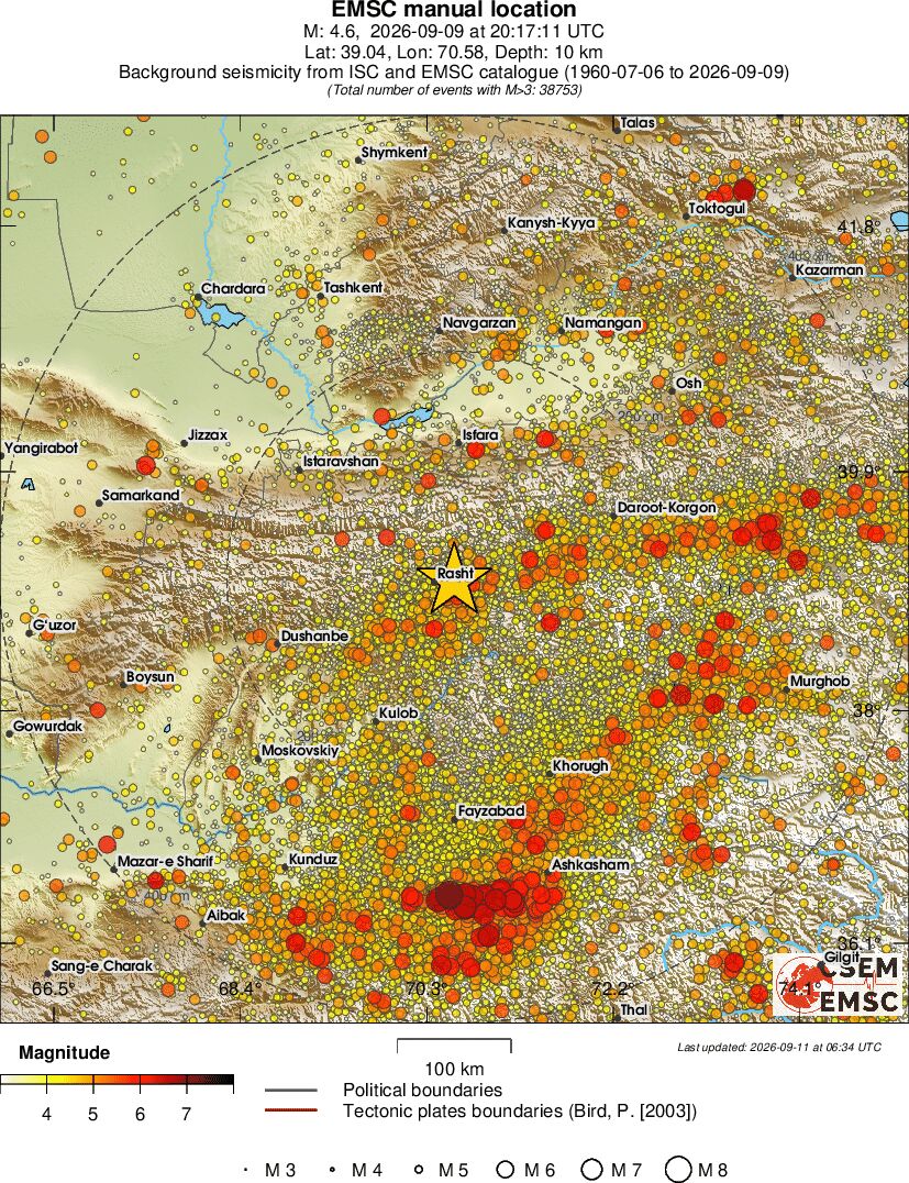 regional magnitude historical seismicity
