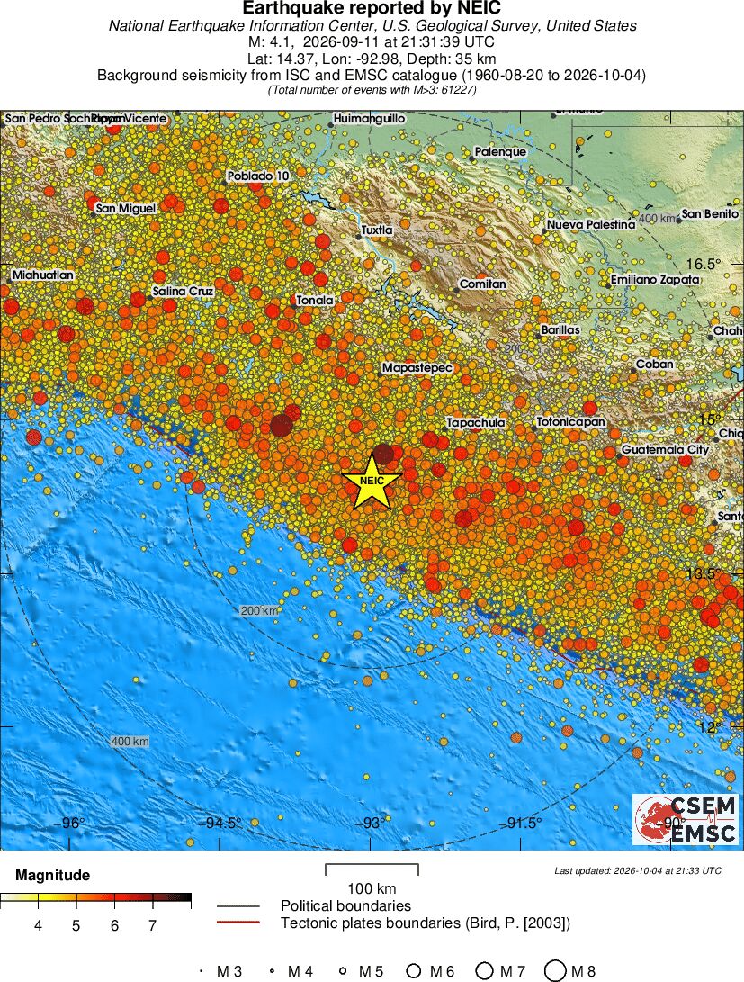 regional magnitude historical seismicity