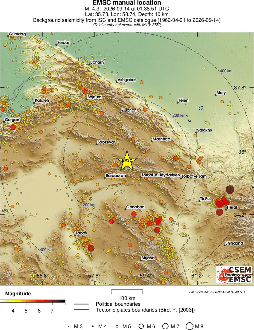 regional magnitude historical seismicity