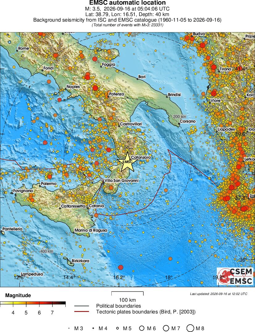 regional magnitude historical seismicity