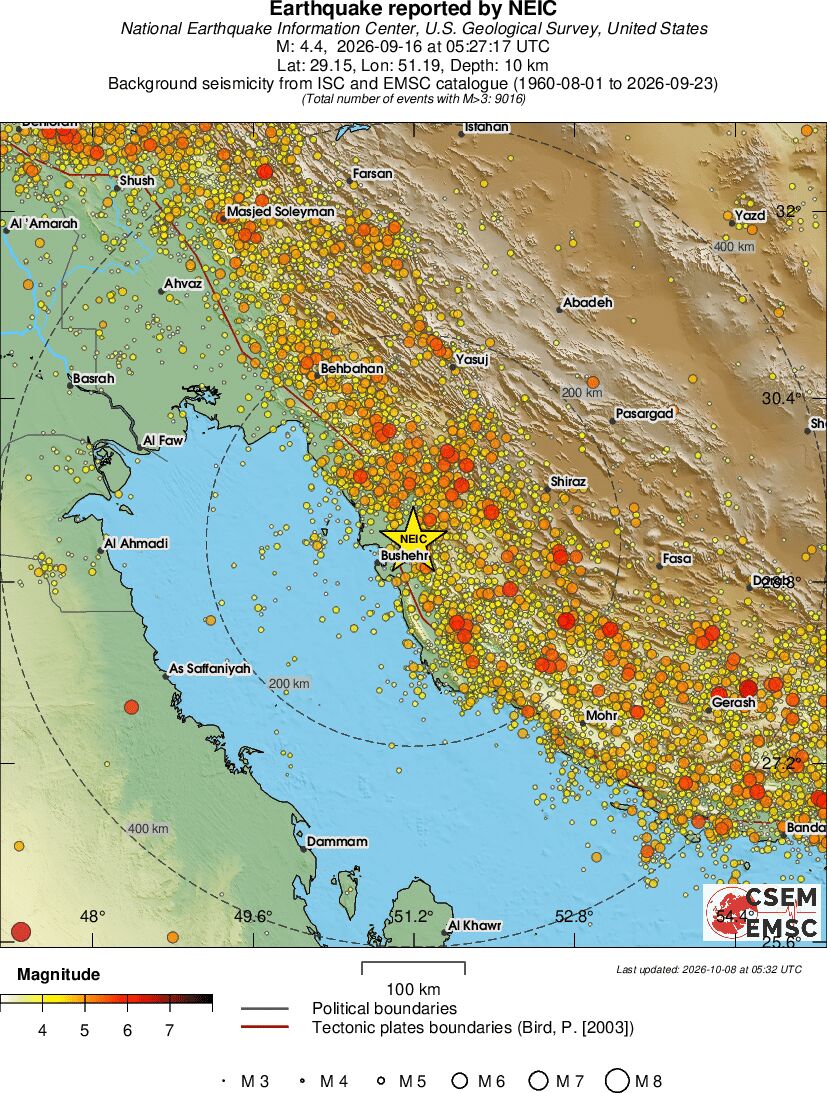 regional magnitude historical seismicity