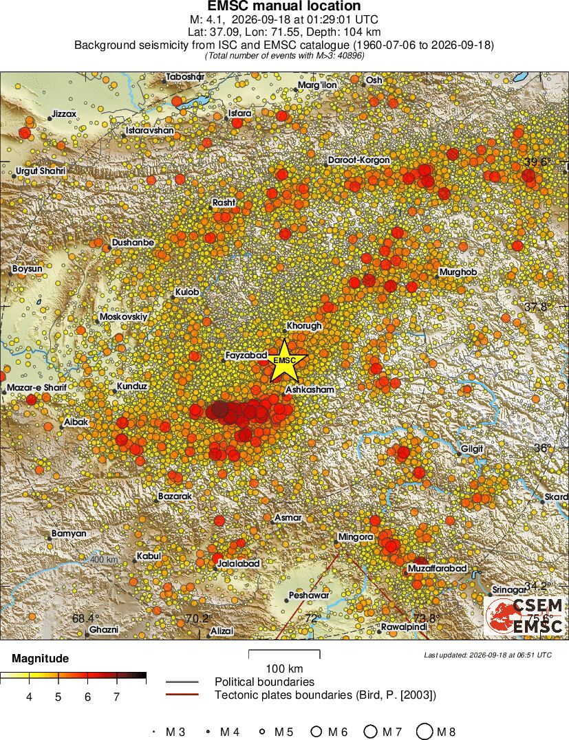regional magnitude historical seismicity