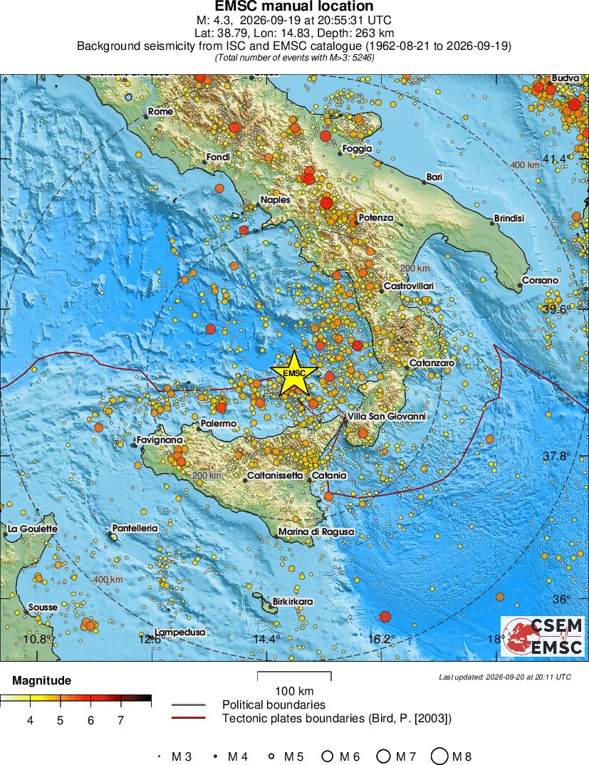 regional magnitude historical seismicity