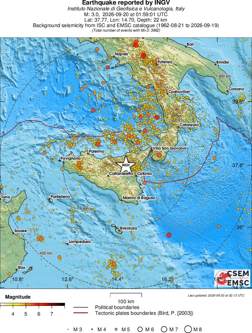 regional magnitude historical seismicity