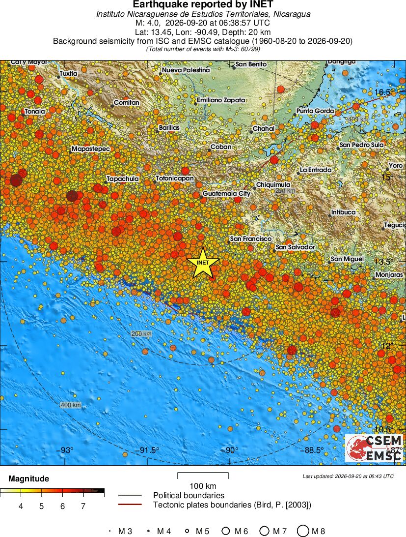 regional magnitude historical seismicity