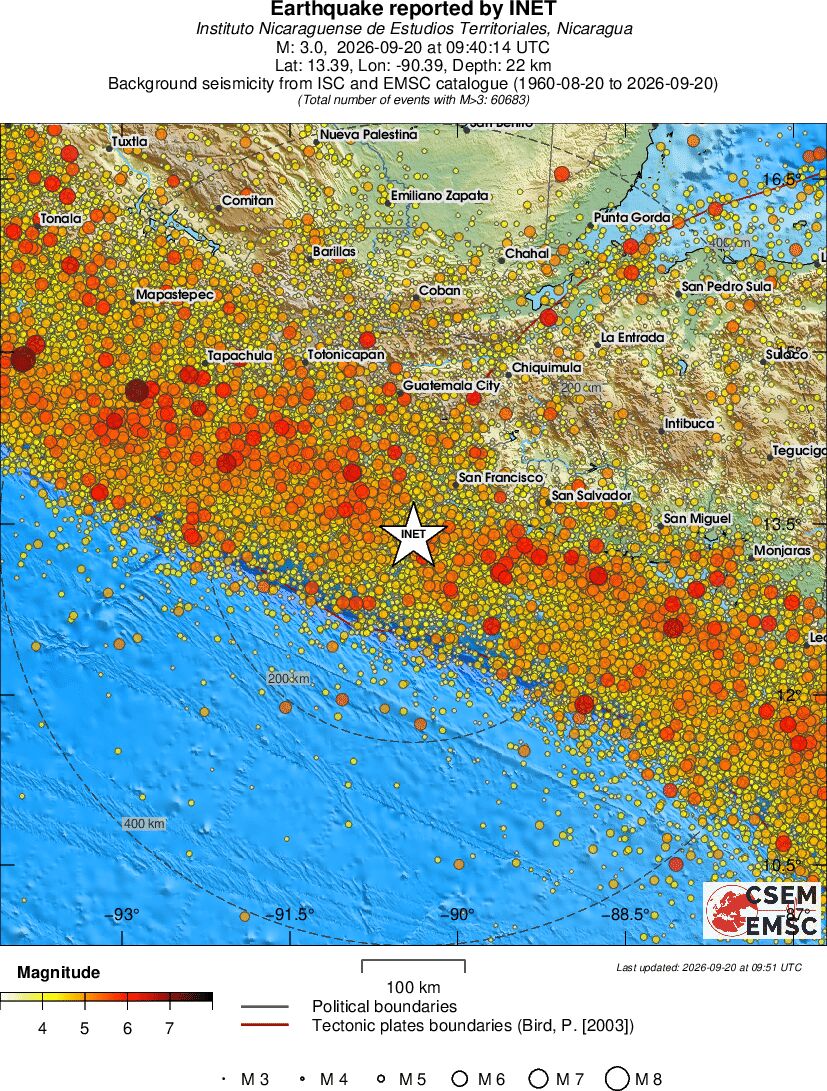 regional magnitude historical seismicity