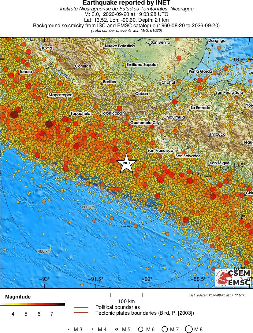 regional magnitude historical seismicity
