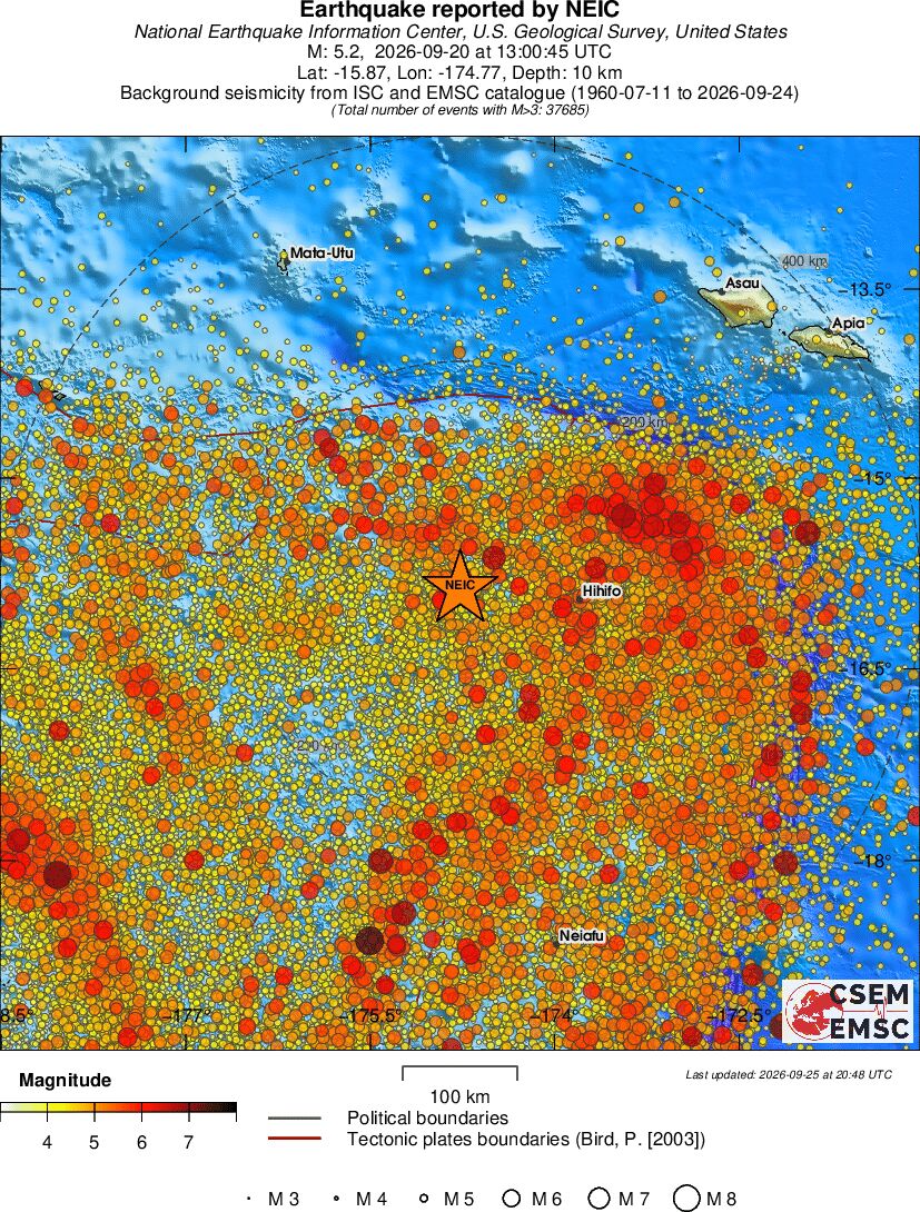 regional magnitude historical seismicity