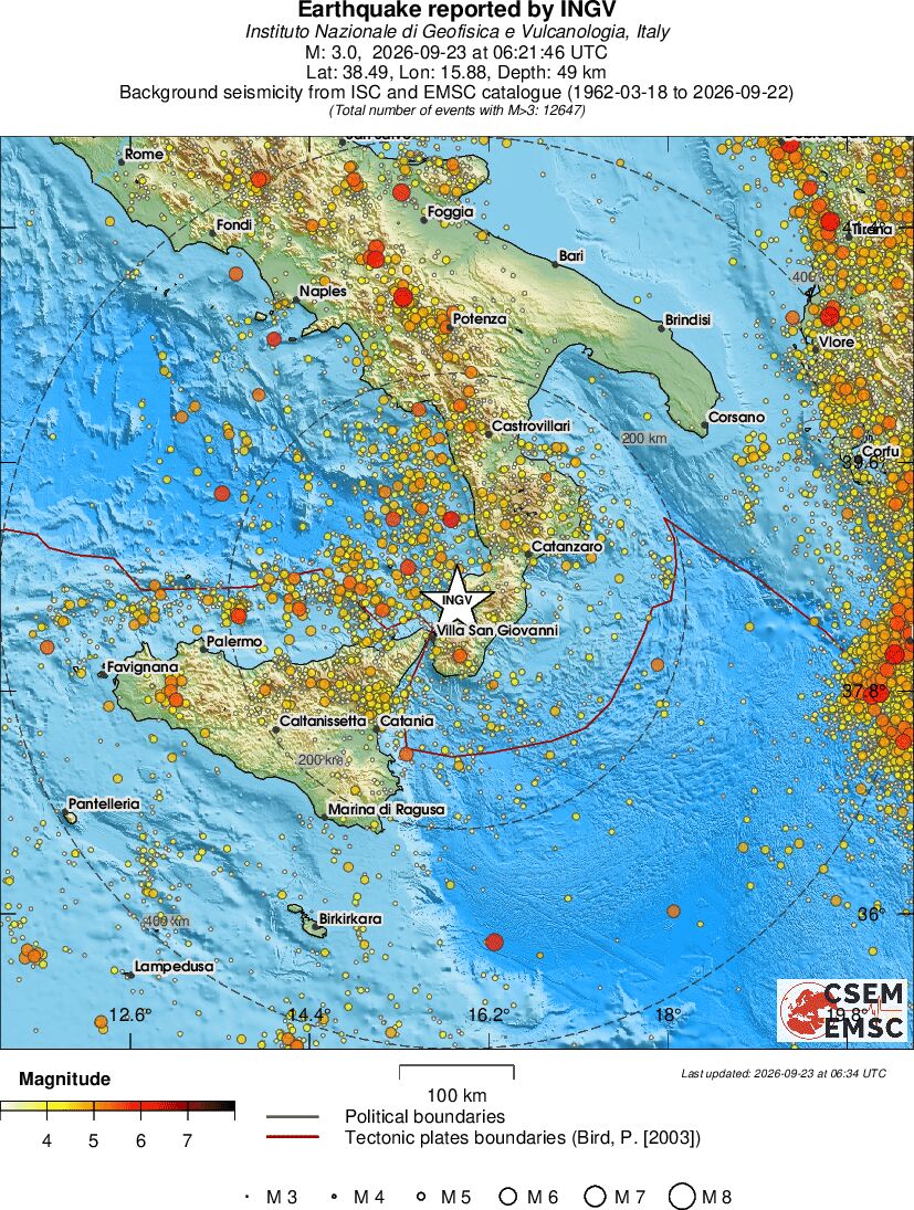 regional magnitude historical seismicity