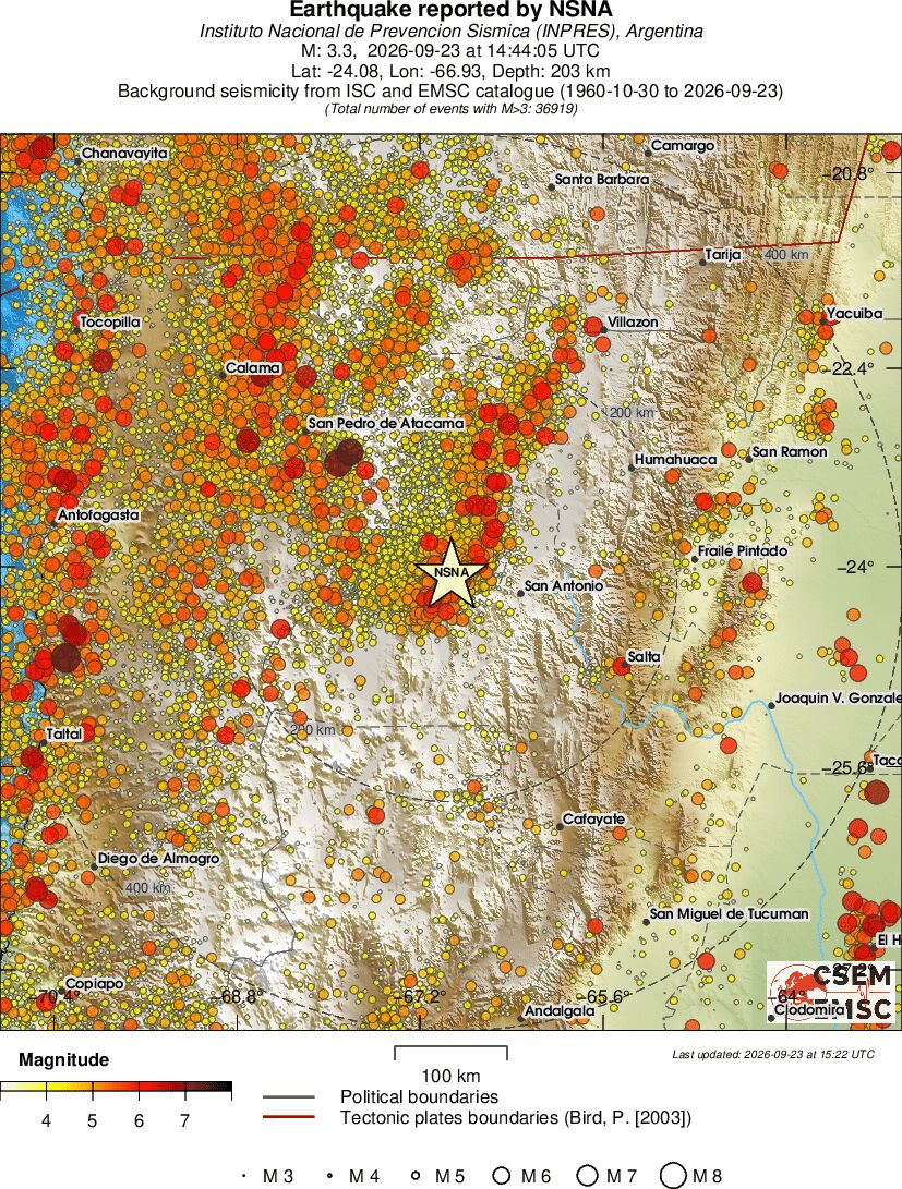 regional magnitude historical seismicity
