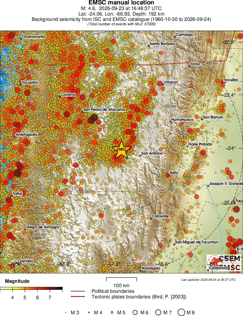 regional magnitude historical seismicity