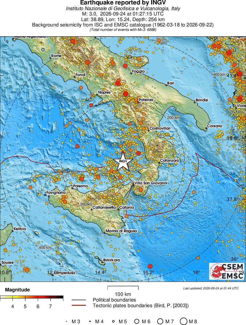 regional magnitude historical seismicity