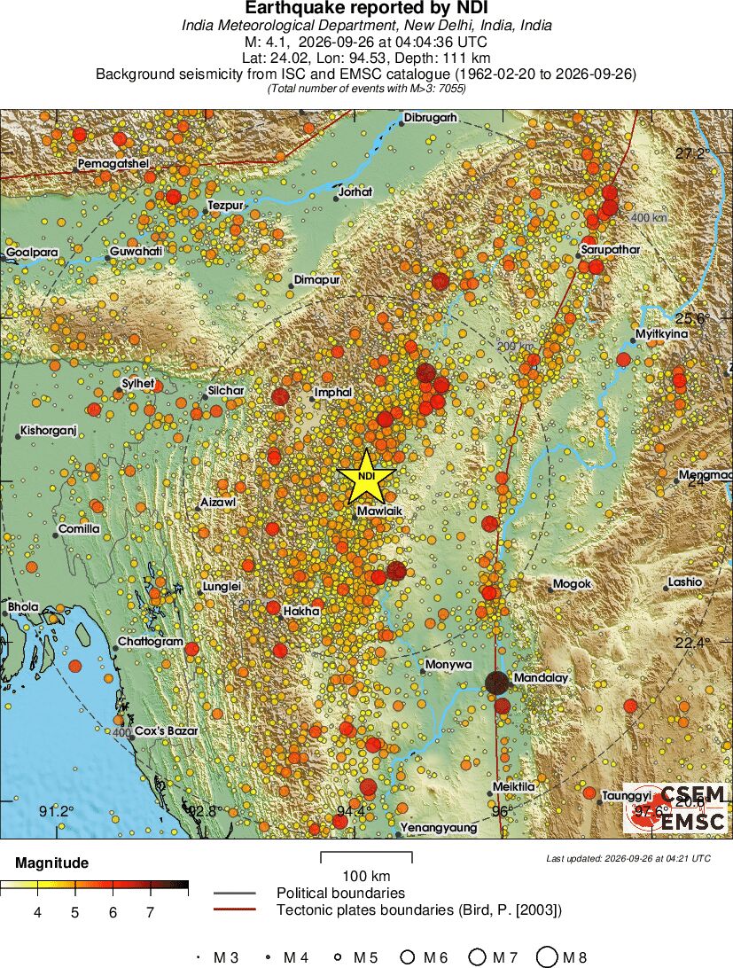 regional magnitude historical seismicity