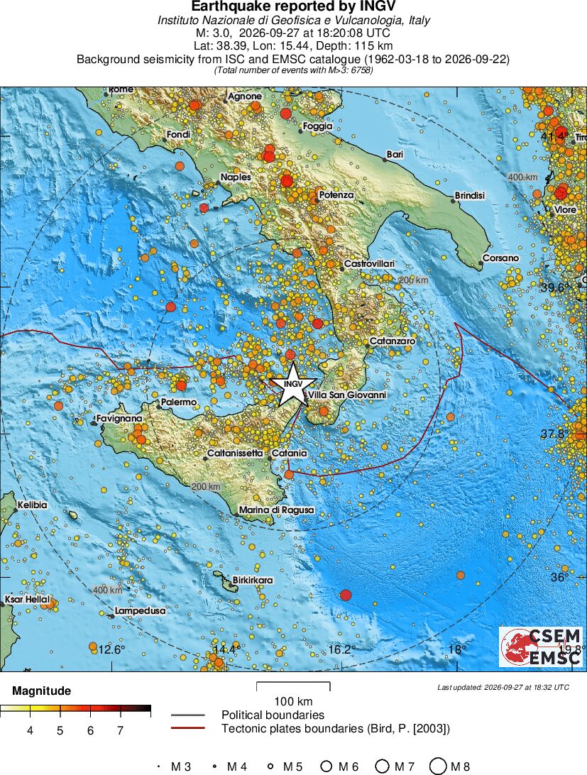 regional magnitude historical seismicity
