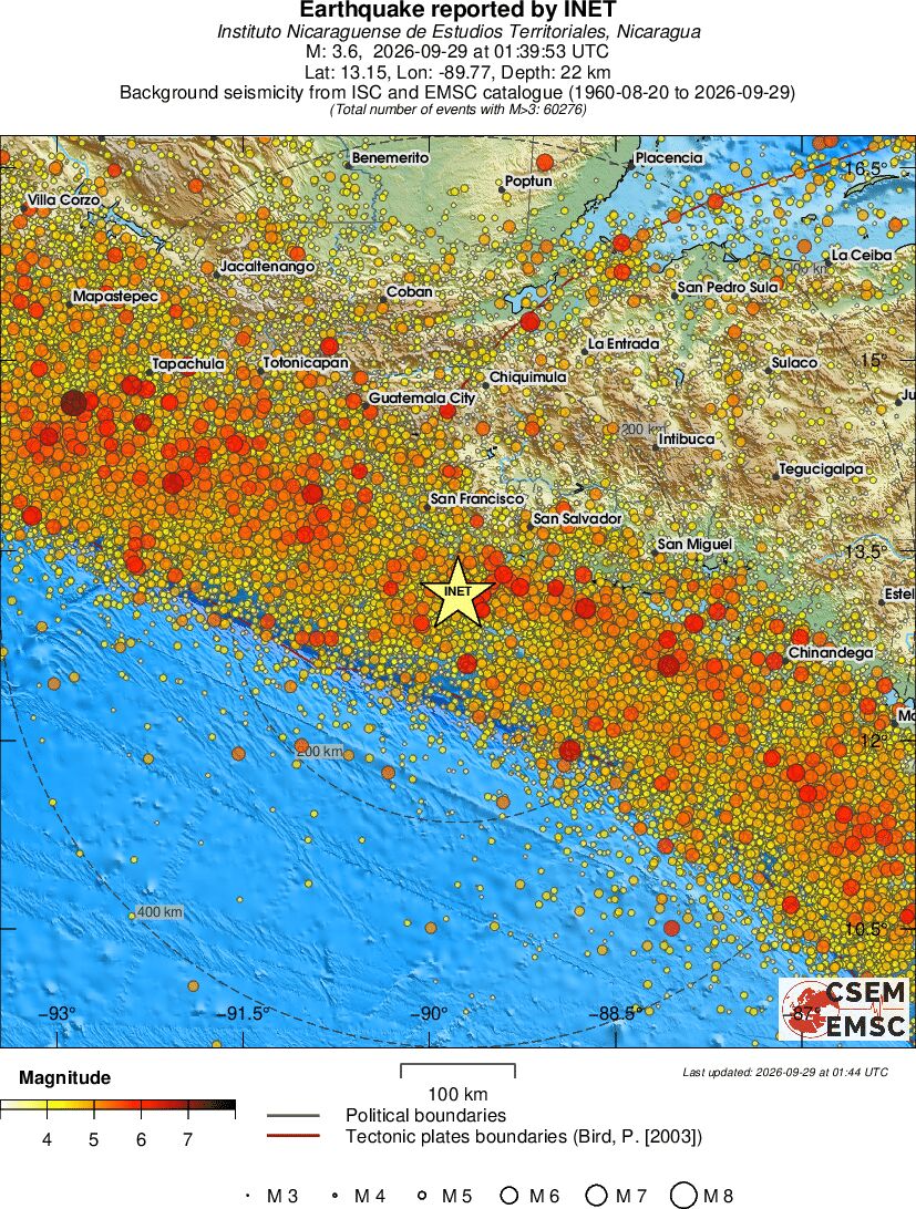regional magnitude historical seismicity