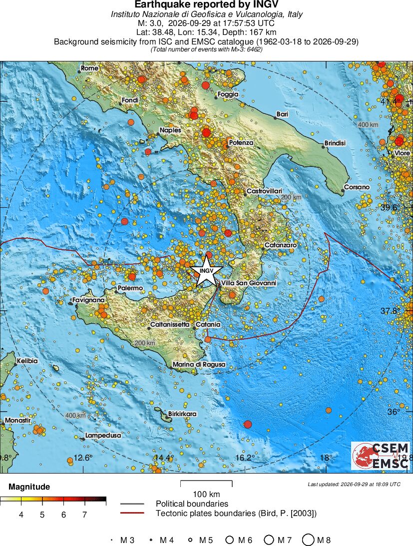 regional magnitude historical seismicity