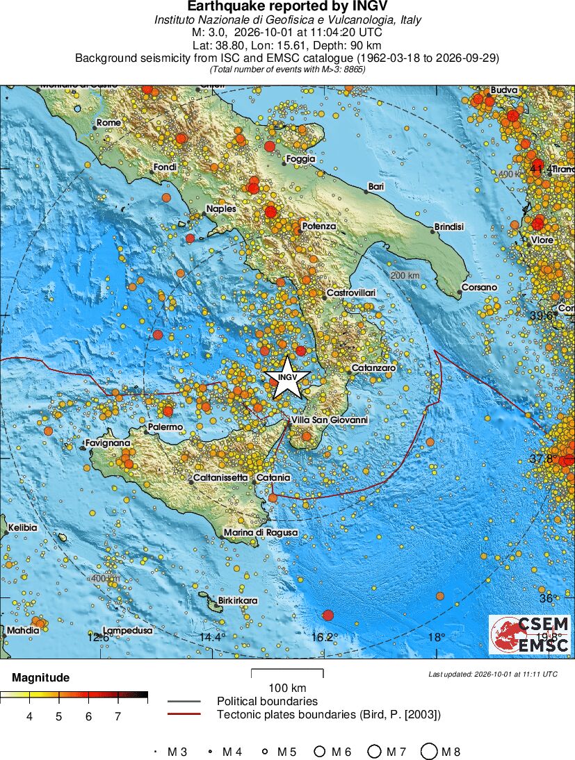 regional magnitude historical seismicity