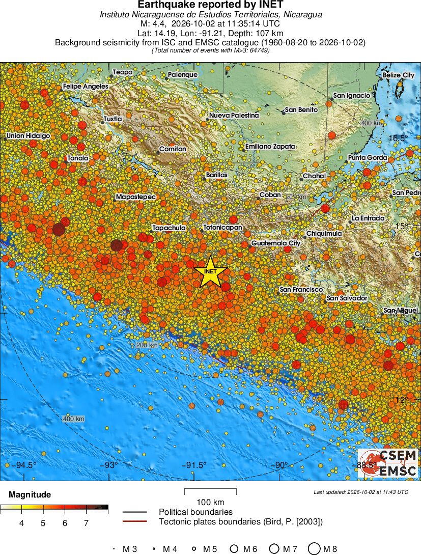 regional magnitude historical seismicity