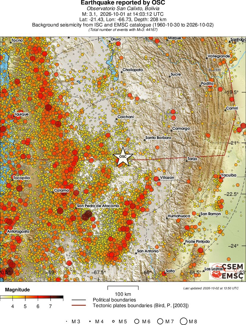 regional magnitude historical seismicity