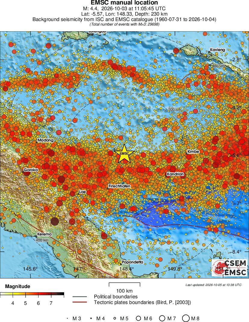 regional magnitude historical seismicity