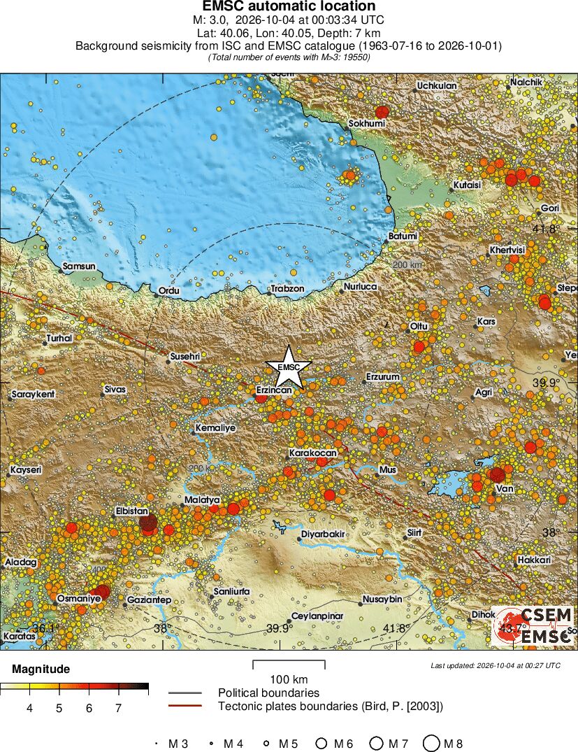 regional magnitude historical seismicity