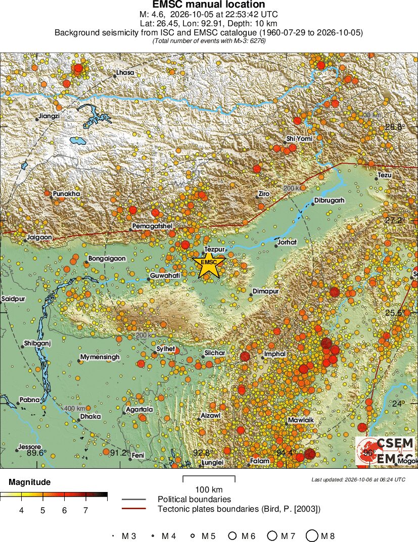 regional magnitude historical seismicity