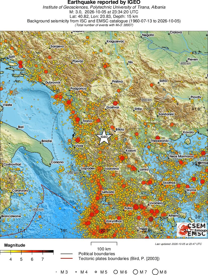 regional magnitude historical seismicity