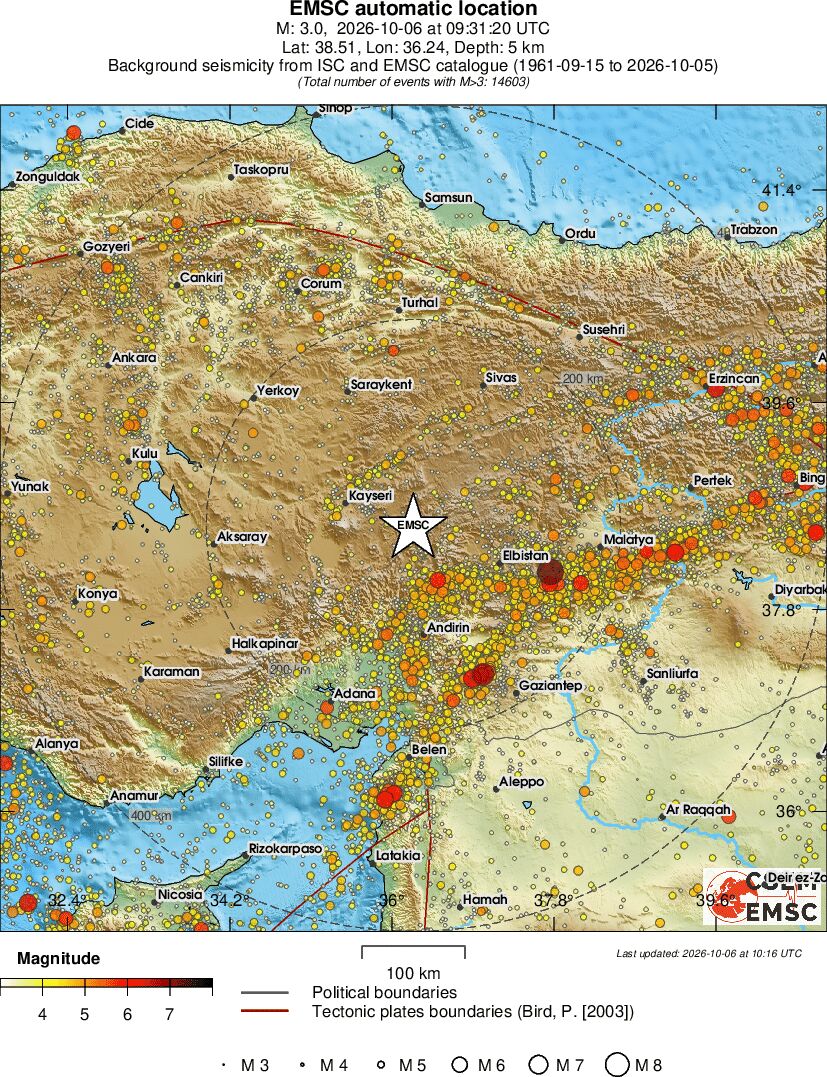 regional magnitude historical seismicity