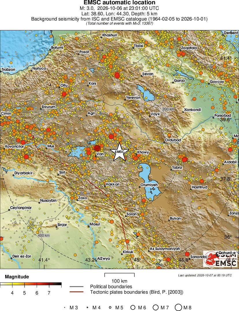 regional magnitude historical seismicity