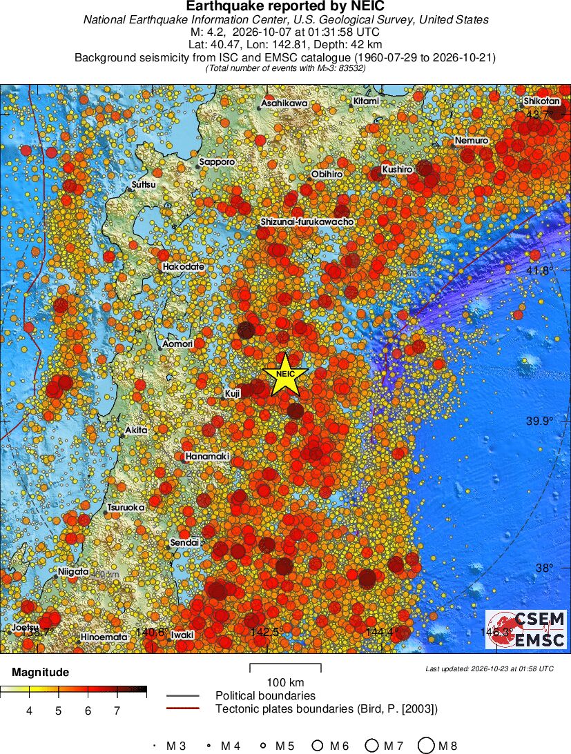 regional magnitude historical seismicity