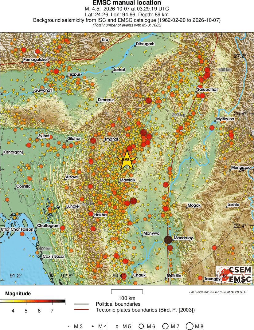 regional magnitude historical seismicity