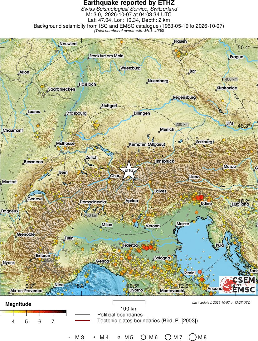 regional magnitude historical seismicity