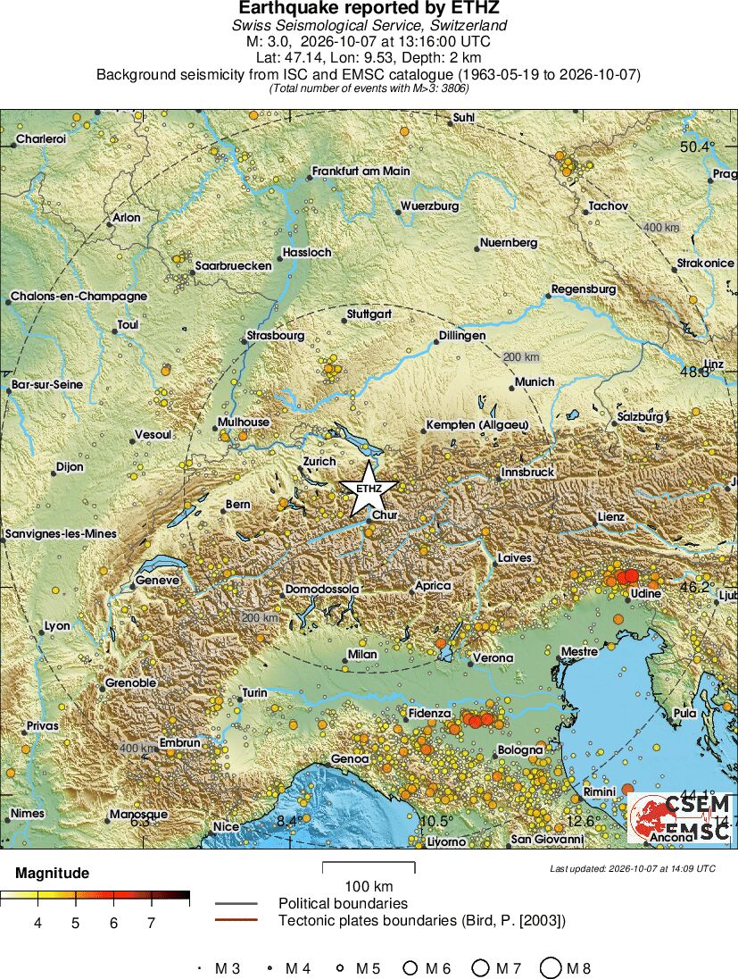 regional magnitude historical seismicity