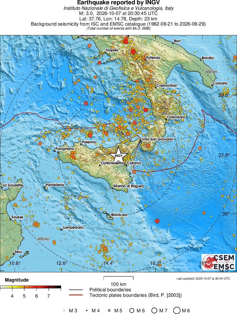 regional magnitude historical seismicity