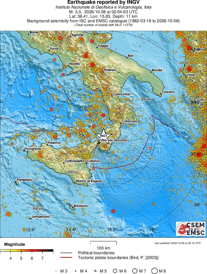 regional magnitude historical seismicity