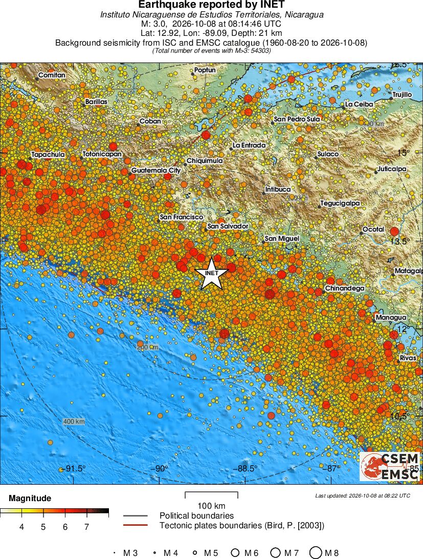 regional magnitude historical seismicity
