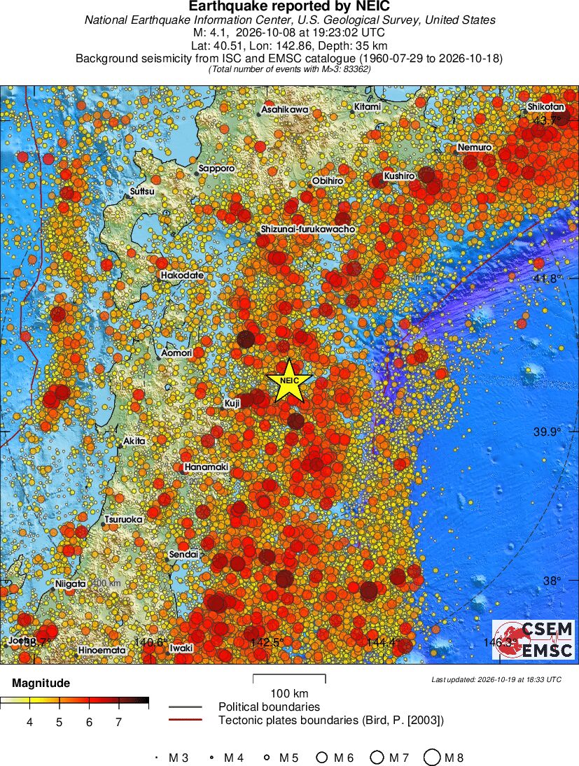 regional magnitude historical seismicity