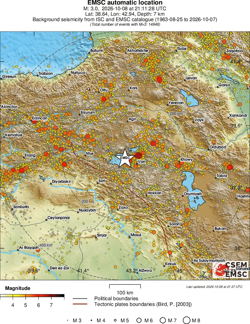 regional magnitude historical seismicity