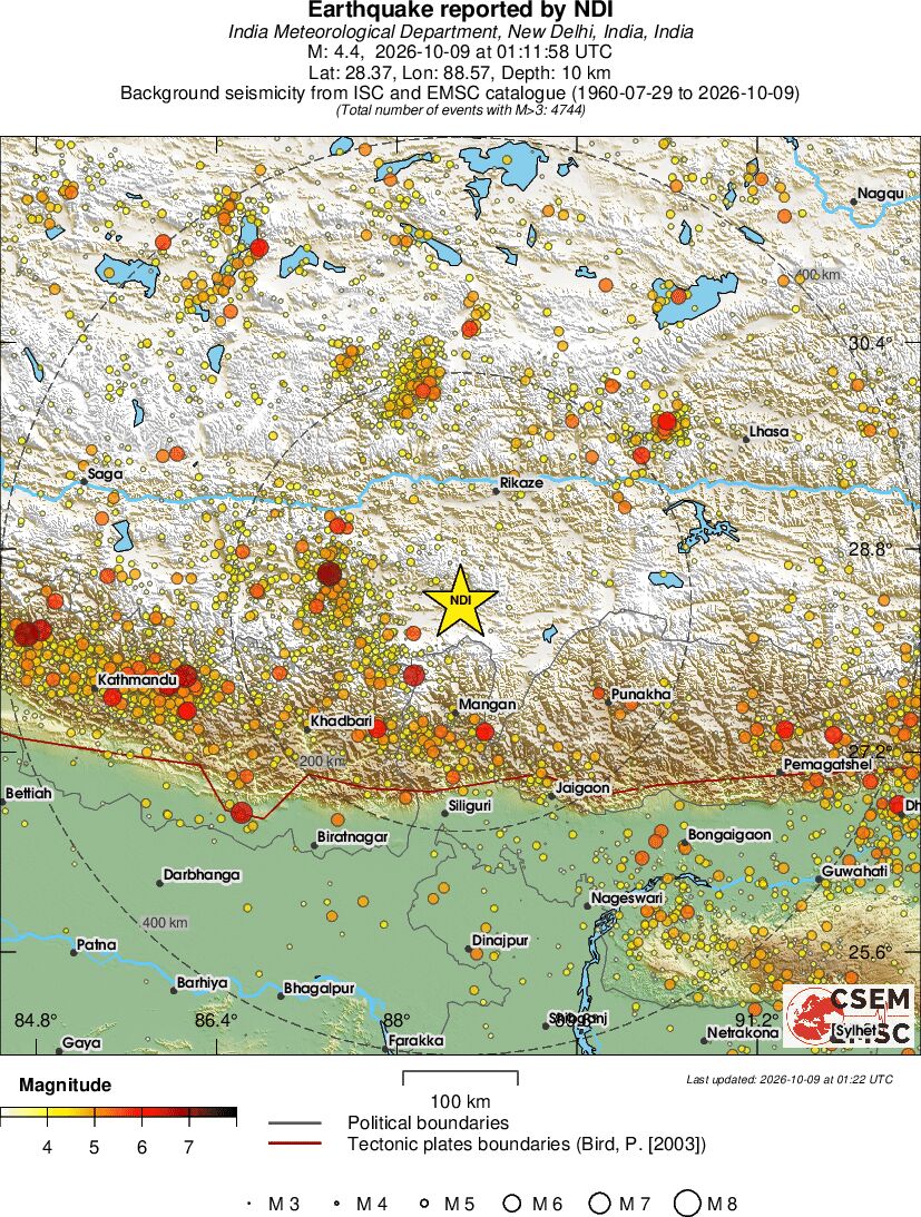 regional magnitude historical seismicity