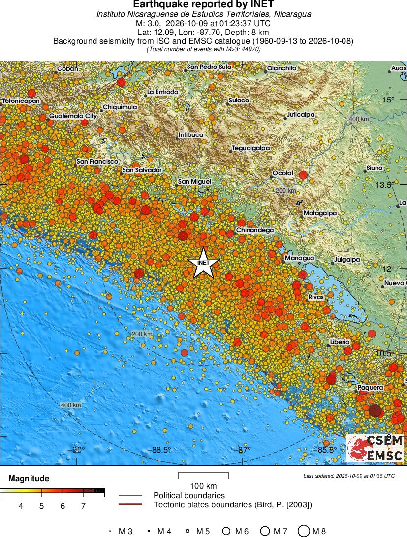 regional magnitude historical seismicity