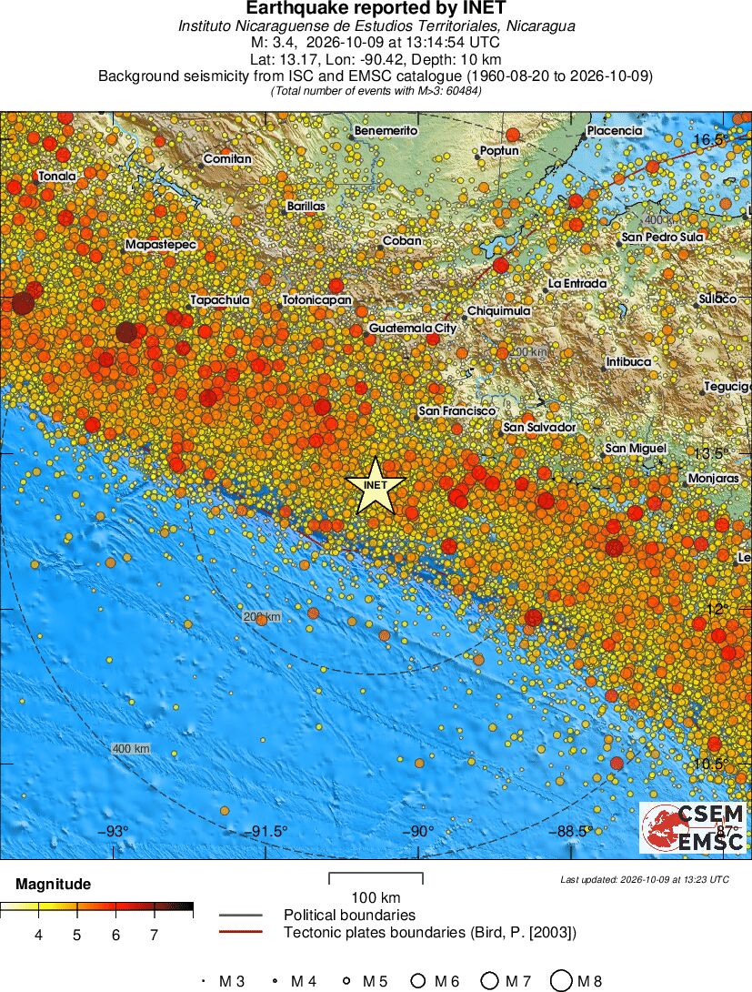 regional magnitude historical seismicity