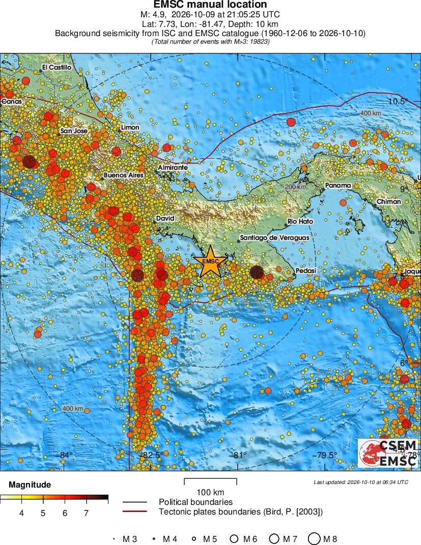 regional magnitude historical seismicity