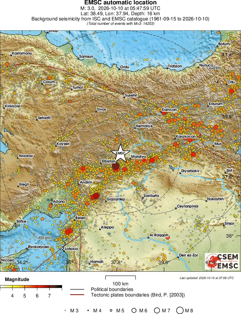 regional magnitude historical seismicity