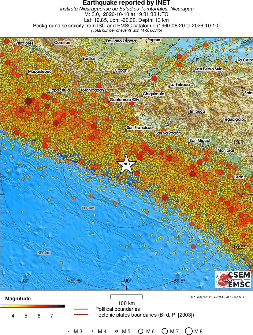 regional magnitude historical seismicity