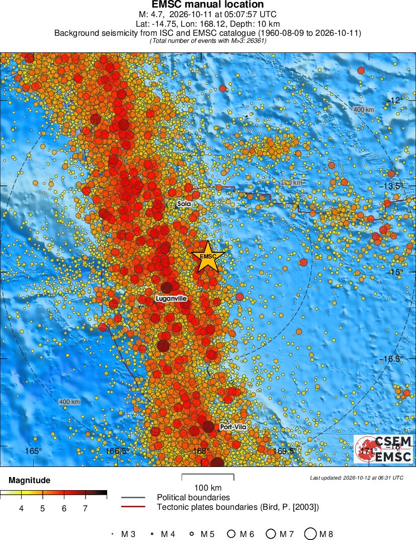 regional magnitude historical seismicity