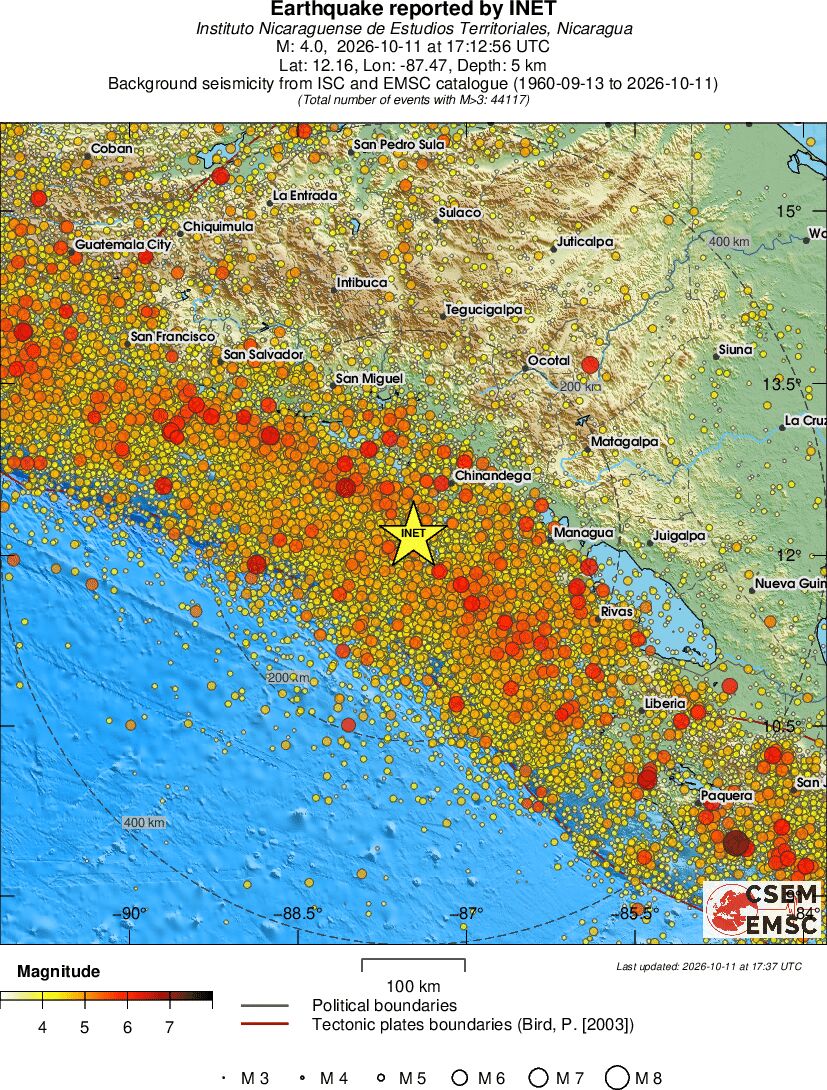 regional magnitude historical seismicity