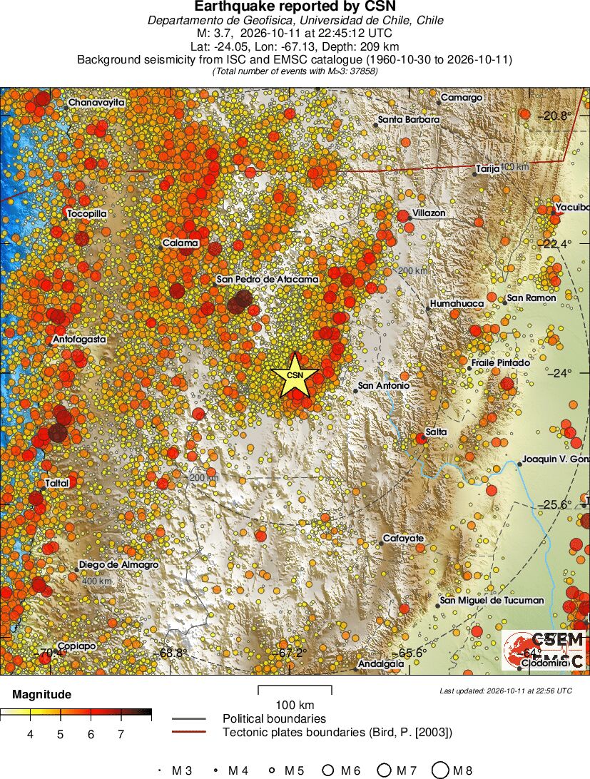 regional magnitude historical seismicity
