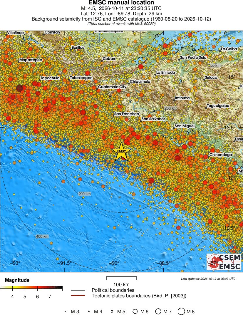 regional magnitude historical seismicity