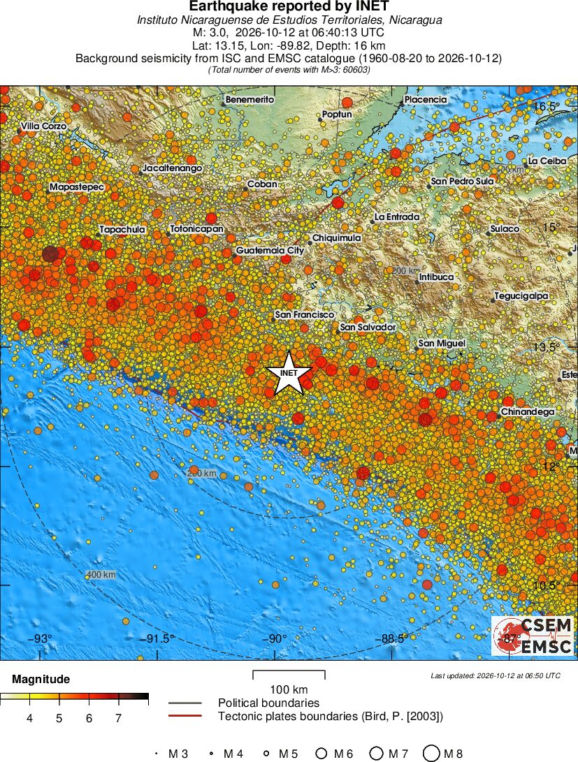 regional magnitude historical seismicity